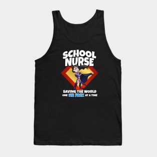 School Nurse Saving The World One Ice Pack At A Time LT Skin Tank Top